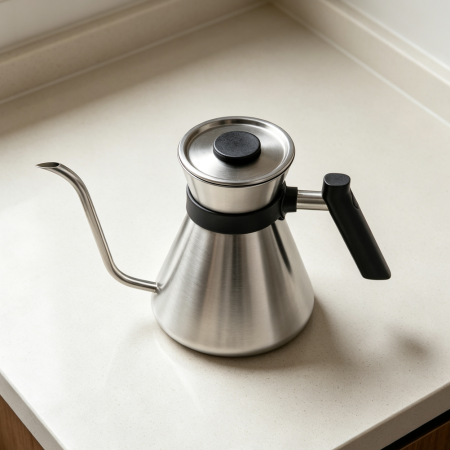 1.2L Brushed Stainless Steel Gooseneck Pour Over Kettle