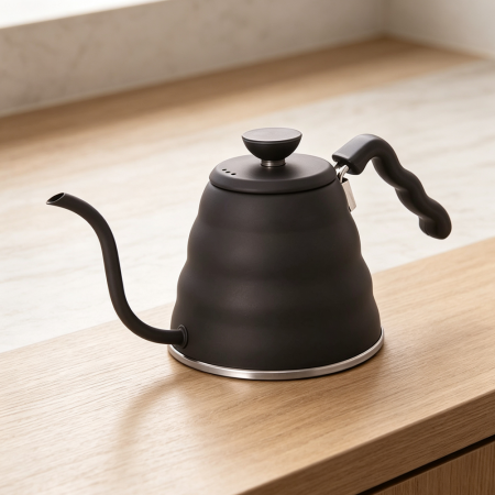 1200ml Matte Black Gooseneck Drip Kettle